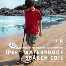 Load image into Gallery viewer, PANCKY Metal Detector for Kids, IP68 Waterproof 3-10 Year Kids Metal Detector Kit with LCD Display, Automatic Sensitivity Adjustment, 6.6" Search Coil, 1.65lb Lightweight, Gift for Boys & Girls, Black