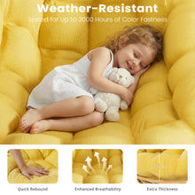 Load image into Gallery viewer, Easyego Oversized Papasan Rocking Chair Indoor Outdoor Use, Comfortable Wicker Rocker with Cozy Thicken Cushion for Deck, Balcony, Poolside, Lawn, Bedroom, Living Room, Light Yellow