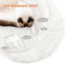 Load image into Gallery viewer, Modern Cat Tree, Wood Cat Tree Tower for Large Cats, Luxury Cat Condo with Scratching Posts and Flower Platforms, Cat Furniture by Easyego, (Rabbit Hair - White)