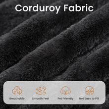 Load image into Gallery viewer, 109" Modular Sectional Sofa, Modern L-Shape Cloud Sectional Couch with Deep Seat, Comfy Corduroy Fluffy Couch for Living Room Bedroom Apartments,No Assembly Required (3 Seater + 1 Ottoman), Dark Grey