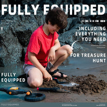 Load image into Gallery viewer, PANCKY Metal Detector for Kids, IP68 Waterproof 3-10 Year Kids Metal Detector Kit with LCD Display, Automatic Sensitivity Adjustment, 6.6" Search Coil, 1.65lb Lightweight, Gift for Boys & Girls, Black