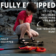 Load image into Gallery viewer, PANCKY Metal Detector for Kids, IP68 Waterproof 3-10 Year Kids Metal Detector Kit with LCD Display, Automatic Sensitivity Adjustment, 6.6" Search Coil, 1.65lb Lightweight, Gift for Boys & Girls, Red