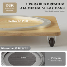 Load image into Gallery viewer, 6 Tier Solid Wood Rotating Bookshelf Tower on Wheels, 360° Upgrade Spinning Book Shelf, Revolving Bookcase Organizer, Swivel Bookshelves for Small Spaces, Corner, Bedroom, Kids Room, Office (Natural)