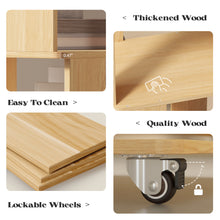 Load image into Gallery viewer, 5 Tier Solid Wood Rotating Bookshelf Tower on Wheels, 360° Upgrade Spinning Book Shelf, Revolving Bookcase Organizer, Swivel Bookshelves for Small Spaces, Corner, Bedroom, Kids Room, Office (Natural)