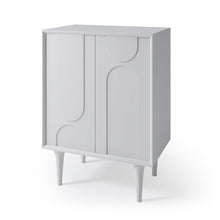 Load image into Gallery viewer, Sideboard Buffet Cabinet, 45" Fluted Storage Cabinet with Adjustable Shelves, Modern Coffee Bar for Kitchen, Living Room, Entryway