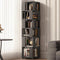 Charger l'image dans la galerie, 6 Tier Solid Wood Rotating Bookshelf Tower on Wheels, 360° Upgrade Spinning Book Shelf, Revolving Bookcase Organizer, Swivel Bookshelves for Small Spaces, Corner, Bedroom, Kids Room, Office (Black)
