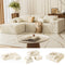 Load image into Gallery viewer, 109&quot; Modular Sectional Sofa, Modern L-Shape Cloud Sectional Couch with Deep Seat, Comfy Corduroy Fluffy Couch for Living Room Bedroom Apartments,No Assembly Required (3 Seater + 1 Ottoman), Beige
