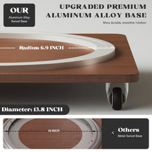 Load image into Gallery viewer, Easyego 6-Tier Wood Rotating Bookshelf with Wheels and 360° Swivel, Narrow Rotating Storage Bookcase Tower for Children and Adults, Spinning Bookshelf for bedrooms, and Living Rooms, Walnut
