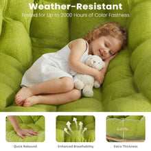 Load image into Gallery viewer, Easyego Oversized Papasan Rocking Chair Indoor Outdoor Use, Comfortable Wicker Rocker with Cozy Thicken Cushion for Deck, Balcony, Poolside, Lawn, Bedroom, Living Room, Green
