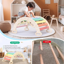 Load image into Gallery viewer, Wooden Ladder Arch for Climbing, Rainbow Climbing Toys for Toddlers, Montessori Climbing Set, Waldorf Children Indoor Outdoor Gym Learning Playset, Playground for Kids Gift
