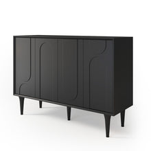 Load image into Gallery viewer, Sideboard Buffet Cabinet, 45&quot; Fluted Storage Cabinet with Adjustable Shelves, Modern Coffee Bar for Kitchen, Living Room, Entryway
