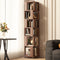 Load image into Gallery viewer, Easyego 6-Tier Wood Rotating Bookshelf with Wheels and 360° Swivel, Narrow Rotating Storage Bookcase Tower for Children and Adults, Spinning Bookshelf for bedrooms, and Living Rooms, Walnut
